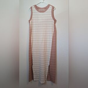 Ces Femme Pink Striped Tank Dress